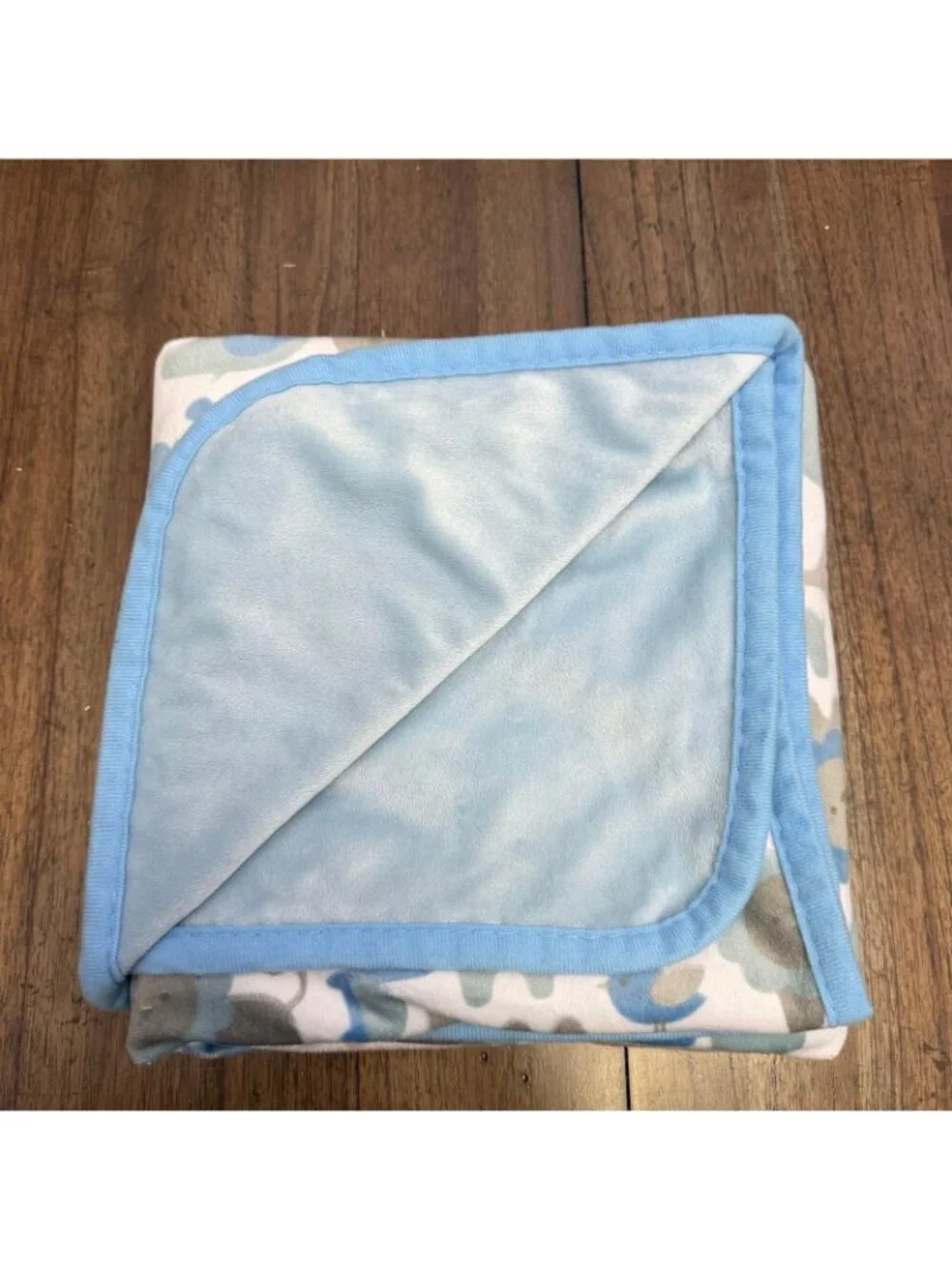 Baby Blue Jungle Theme Blanket